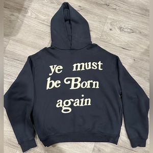 CACTUS PLANT FLEA MARKET BORN AGAIN HOODED BLACK SWEATSHIRT LARGE